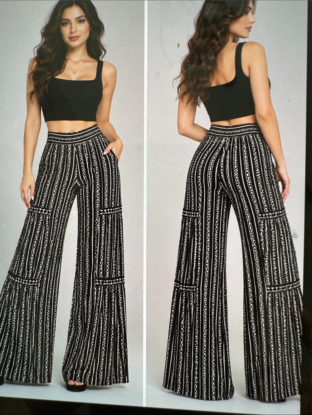 Love and wish pull up wide leg pants 100% rayon light weight size small